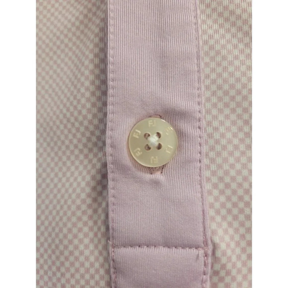 FootJoy FJ Mens Light Purple Sqaure Pattern Short Sleeve Polo Shirt Size XL - Picture 10 of 13